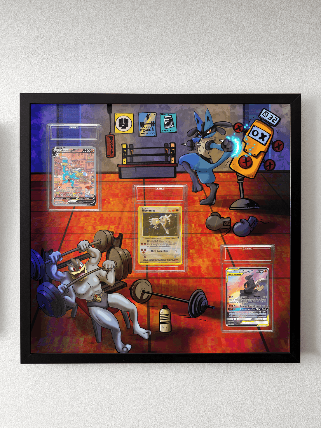 Lucario / Machamp - Gym Fan Art Display