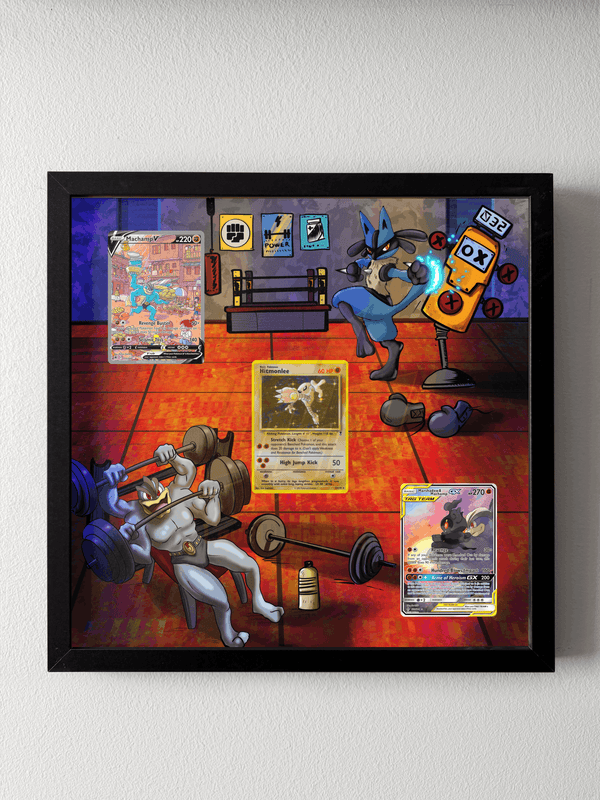 Lucario / Machamp - Gym Fan Art Display