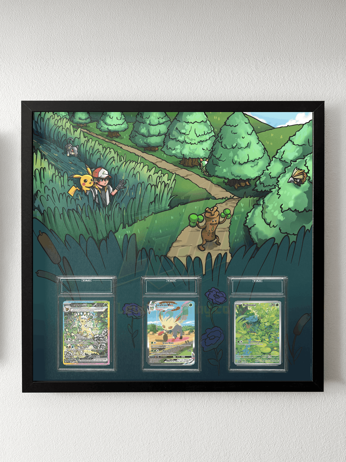 Route 13 Ash & Pikachu Fan Art Display