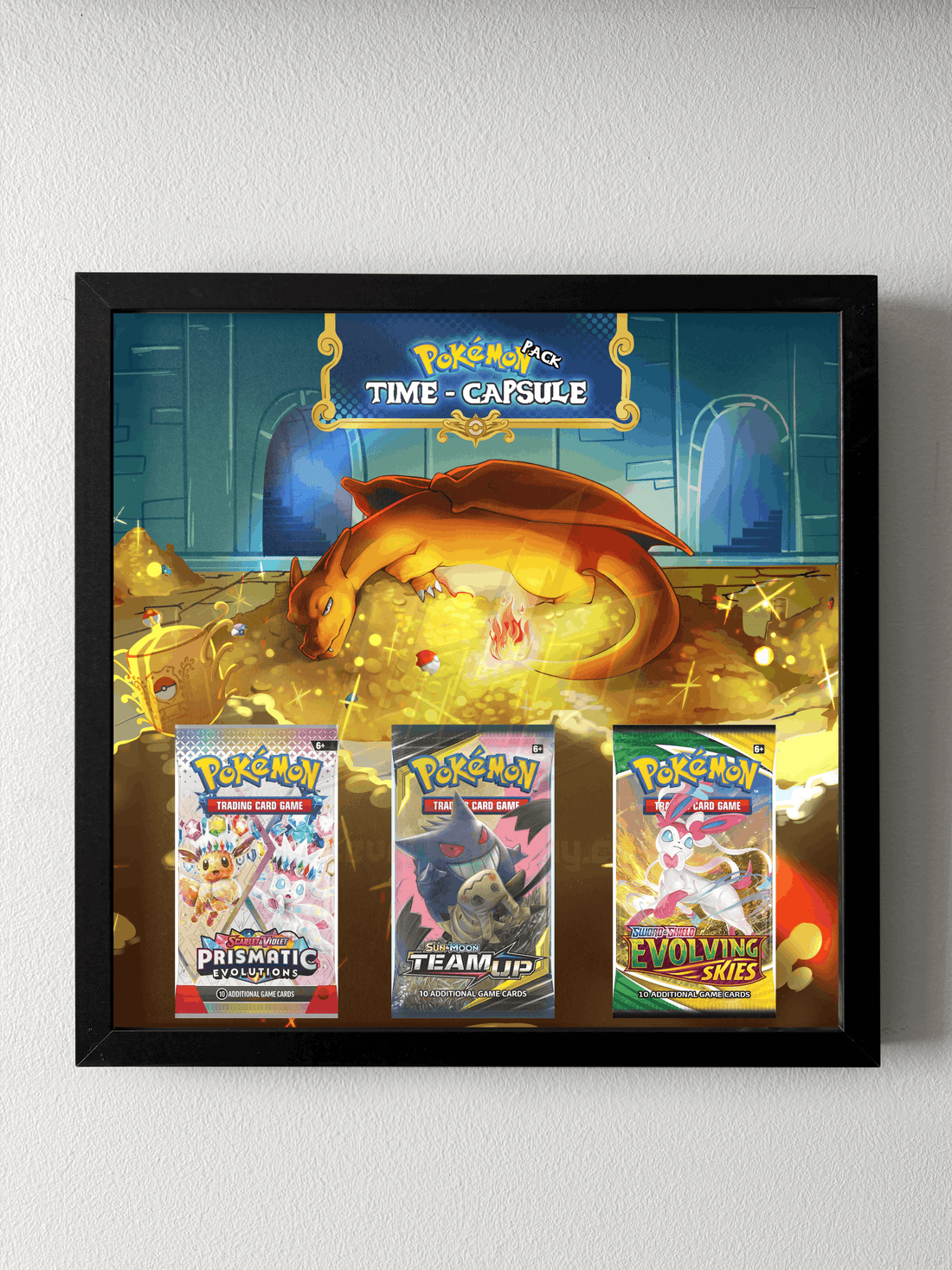 Charizard Sleeping Booster Pack Time Capsule Display