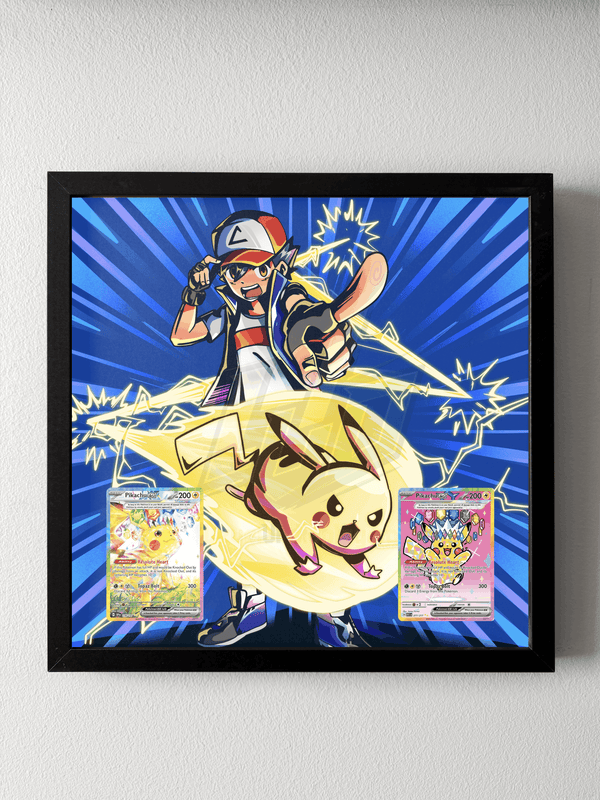 Ash & Pikachu Volt Tackle Fan Art Display